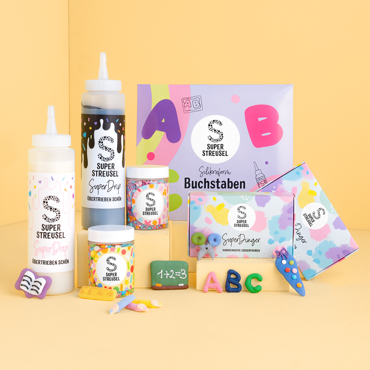 aufbewahrung 8 buchstaben XL Einschulungs Set | Super Streusel | Buchstabenstreusel