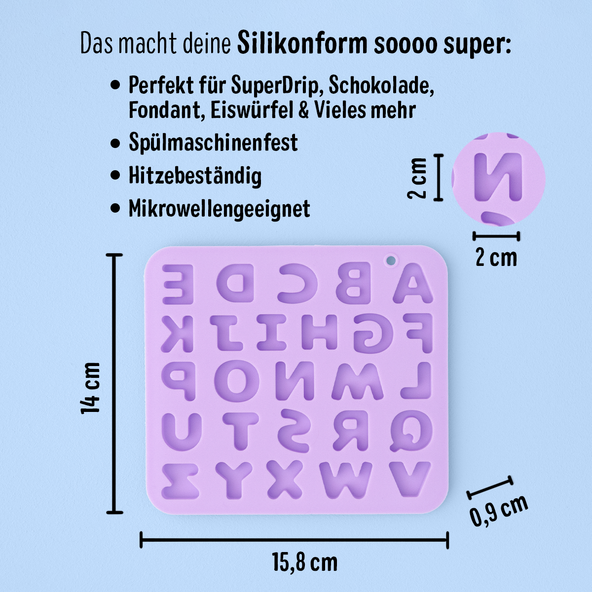 Silikonform Buchstaben
