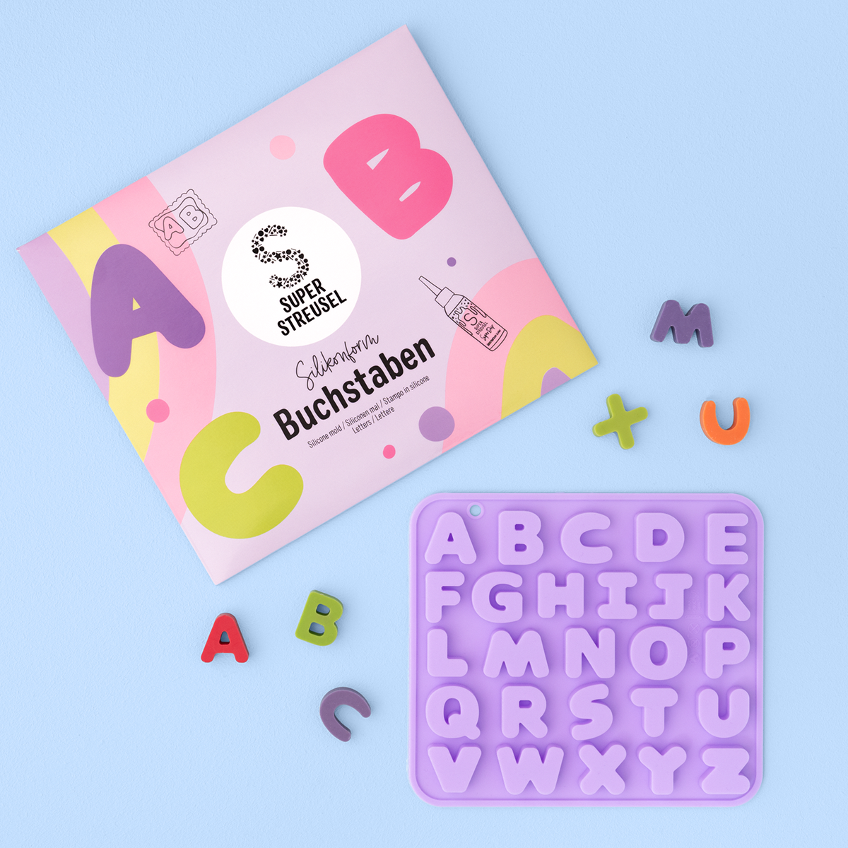Silikonform Buchstaben