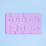 Silikonform Zahlen am Stiel