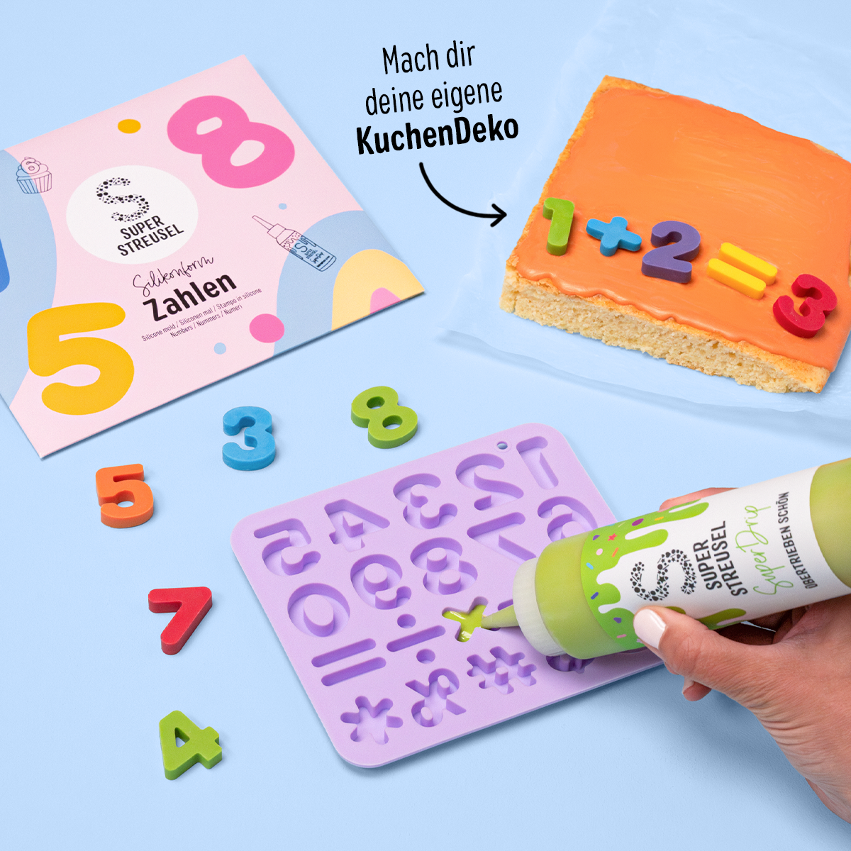 Silikonform Zahlen