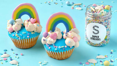 Regenbogen-Cupcakes