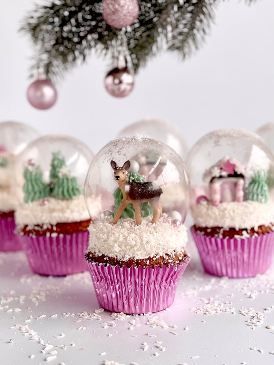 Schneekugel Cupcakes