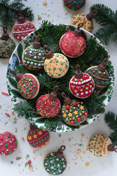 Spekulatius Cookies in 3D Weihnachtskugelform