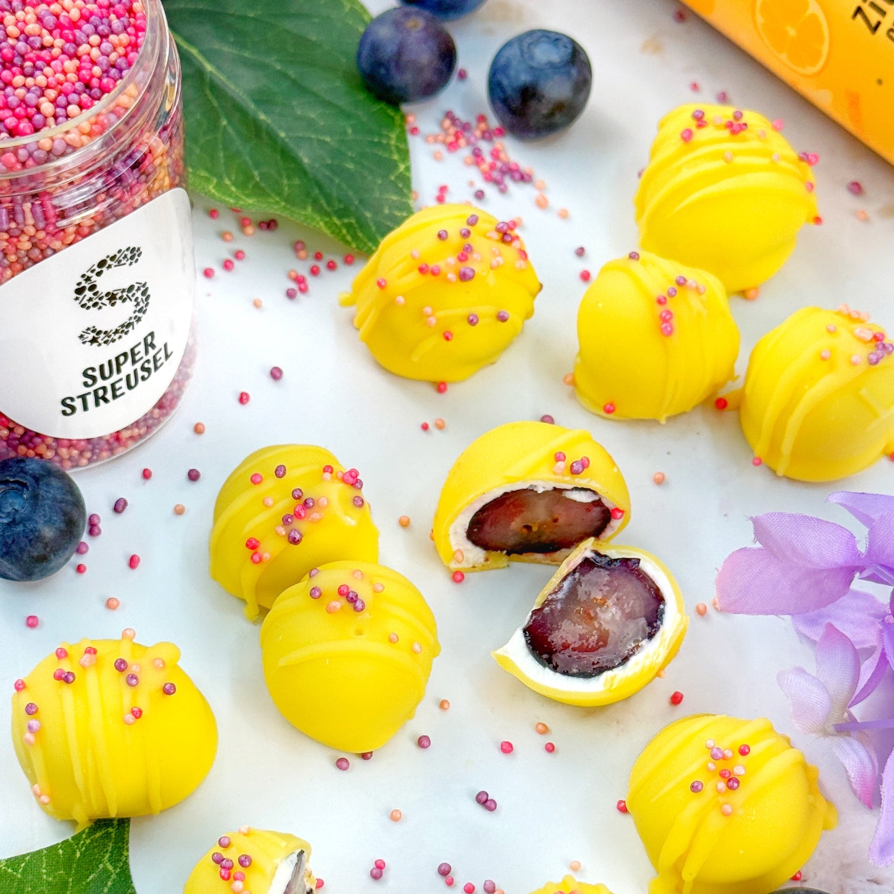Blaubeer Joghurt Bites
