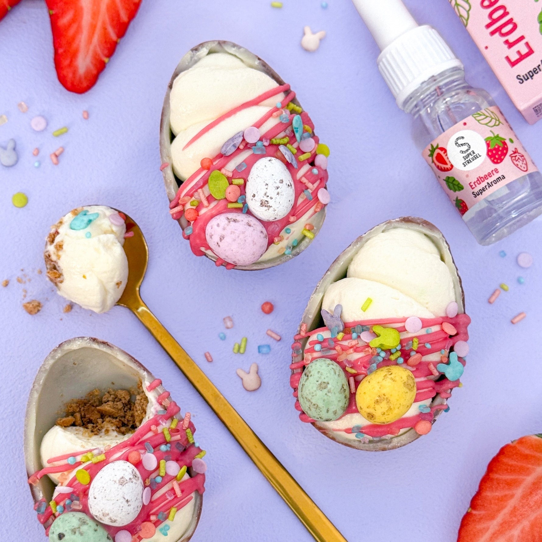 Erdbeer Dessert im ÜberraschungsEi