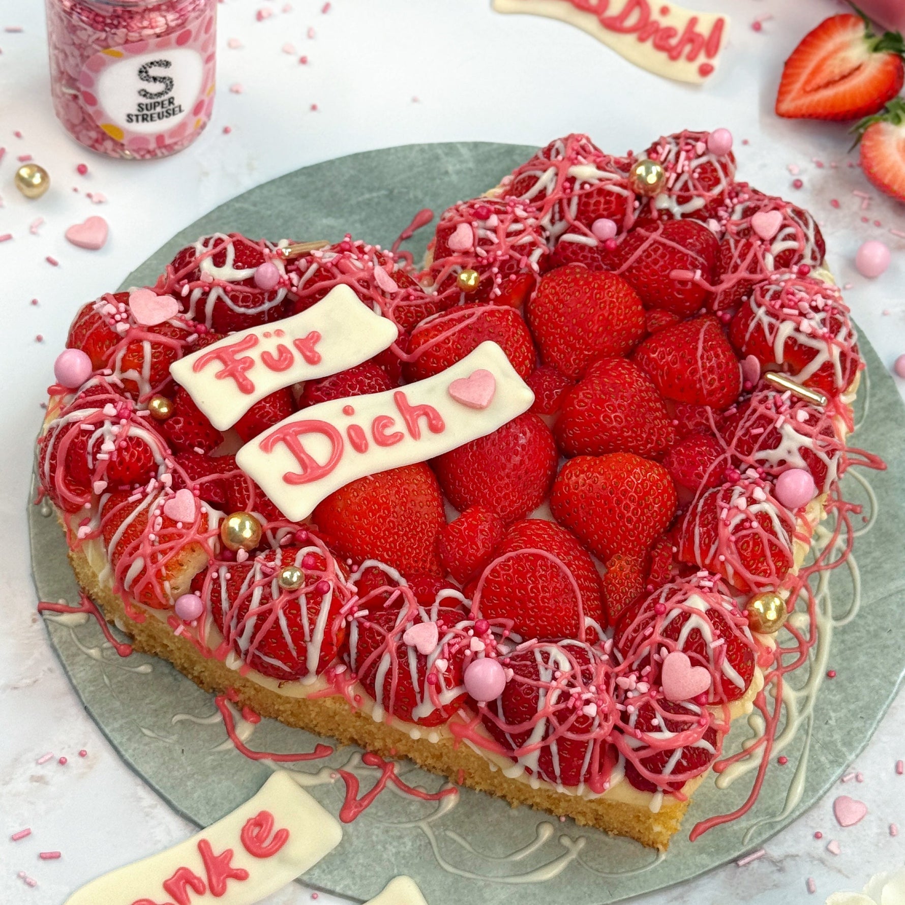 Herztorte Erdbeerkuchen