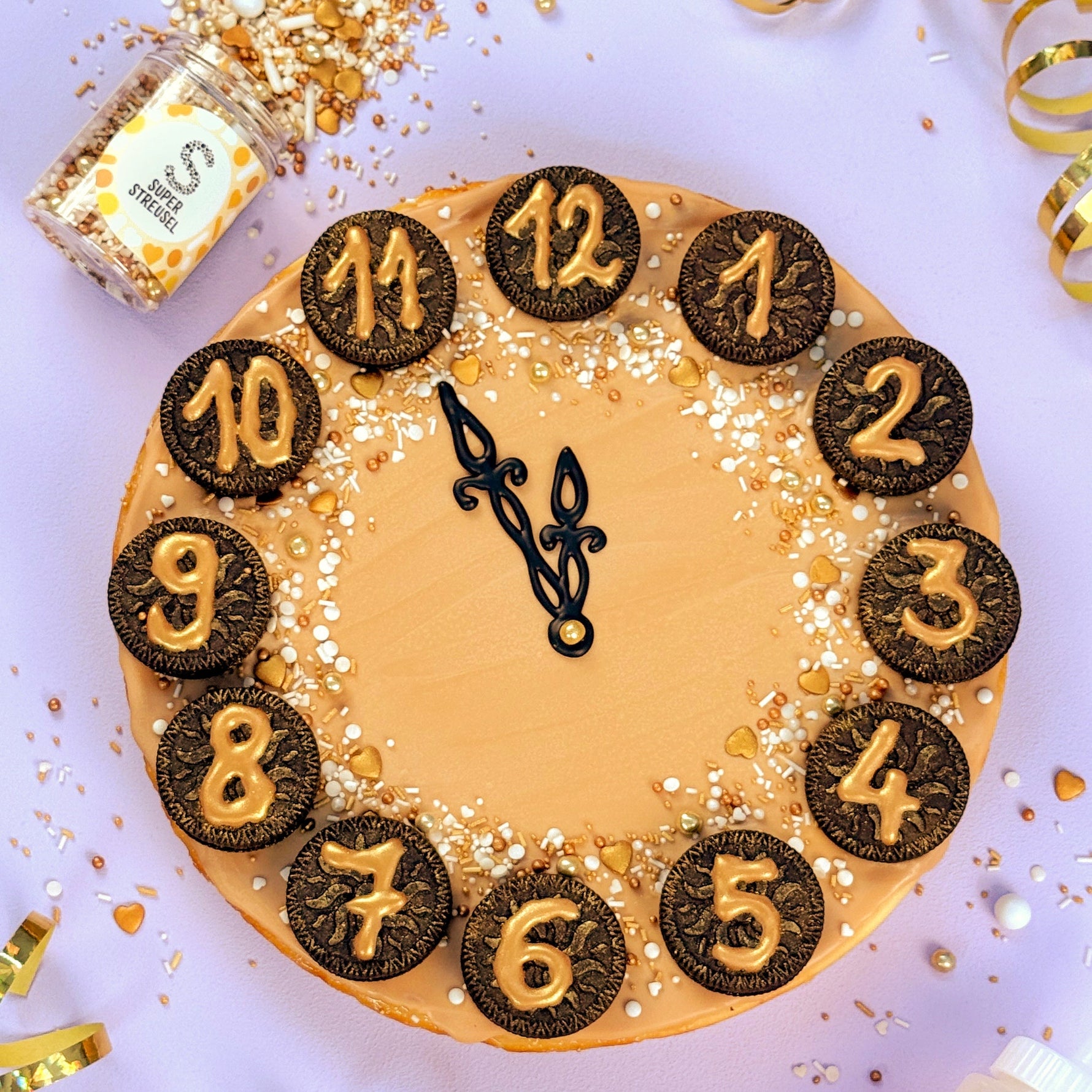 Silvester Cheesecake Uhr