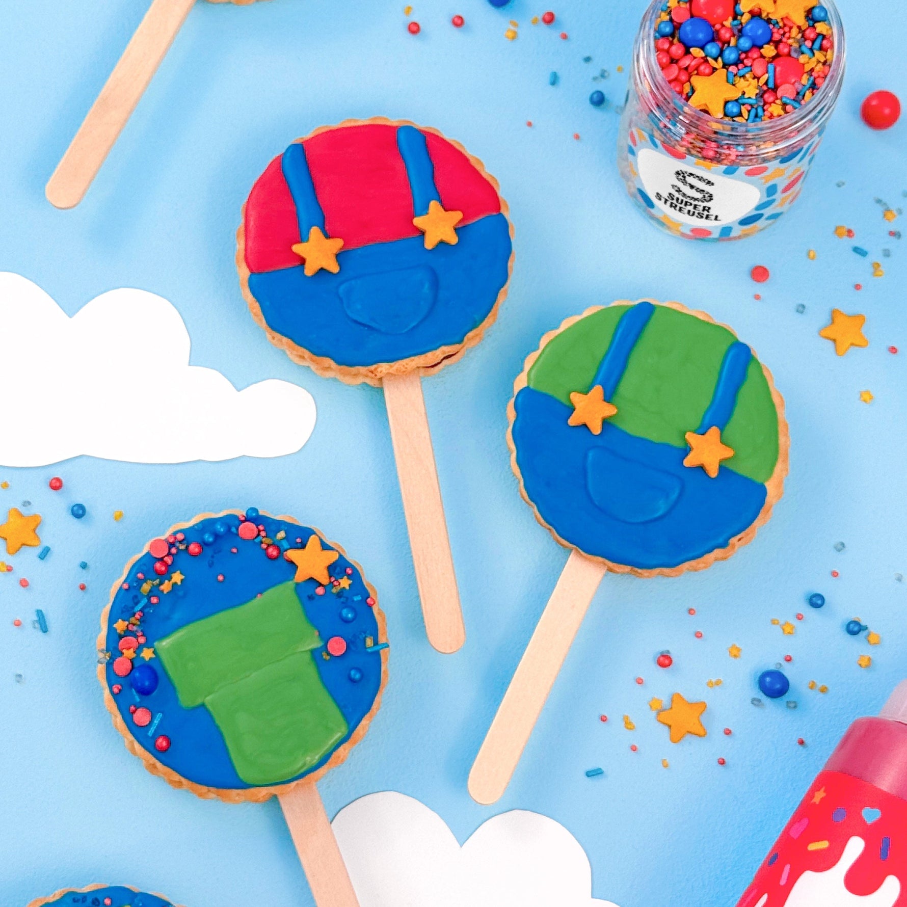 Super Mario Kekse am Stiel