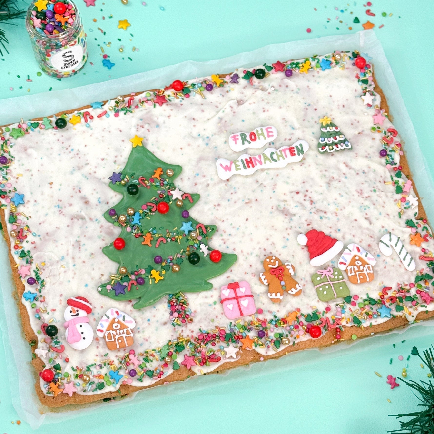 Weihnachtlicher Blechkuchen