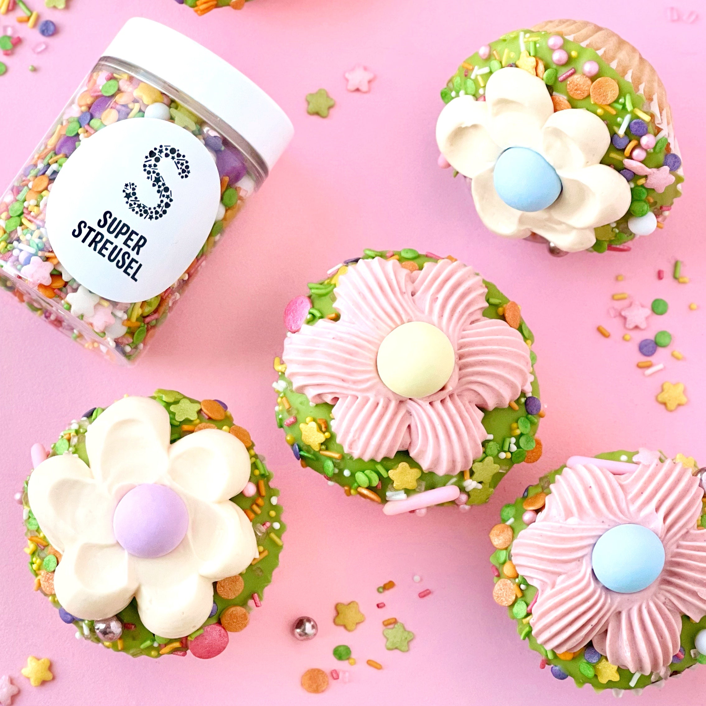 Blumen Cupcakes – Super Streusel