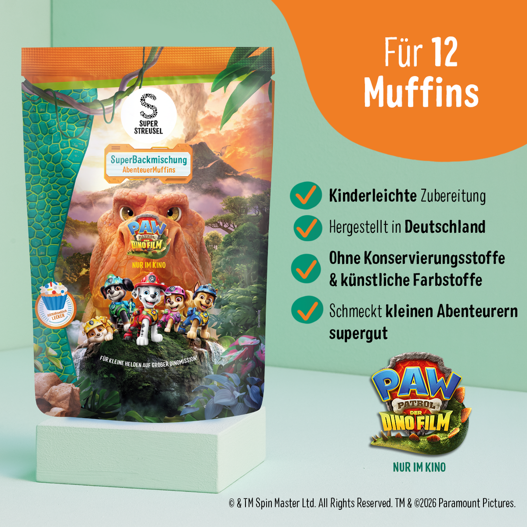 PAW Patrol: Der Dino Film SuperBackmischung Abenteuer Muffins