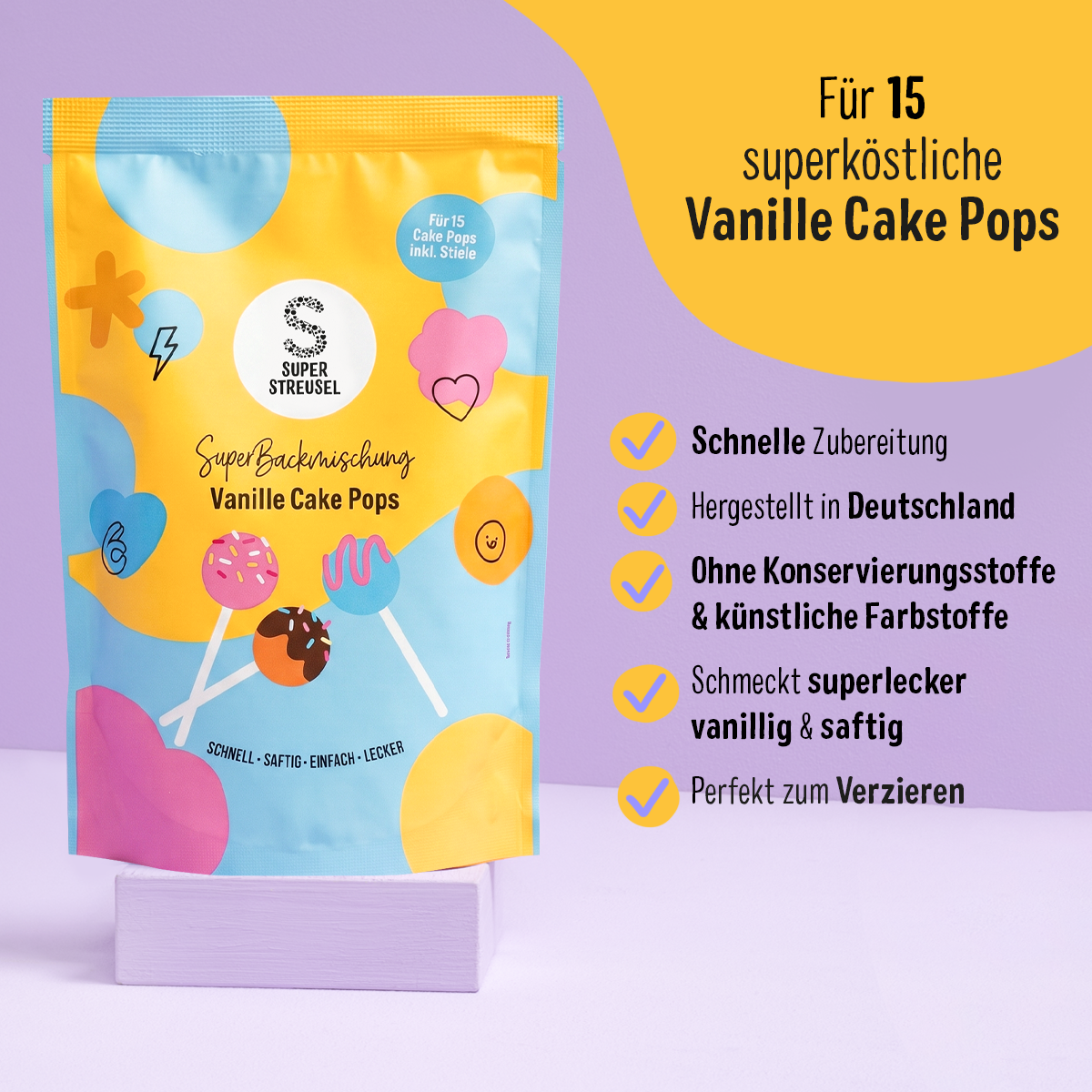 SuperBackmischung Vanille CakePops