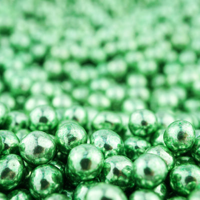 Mini Knusperkugeln Grün Metallic
